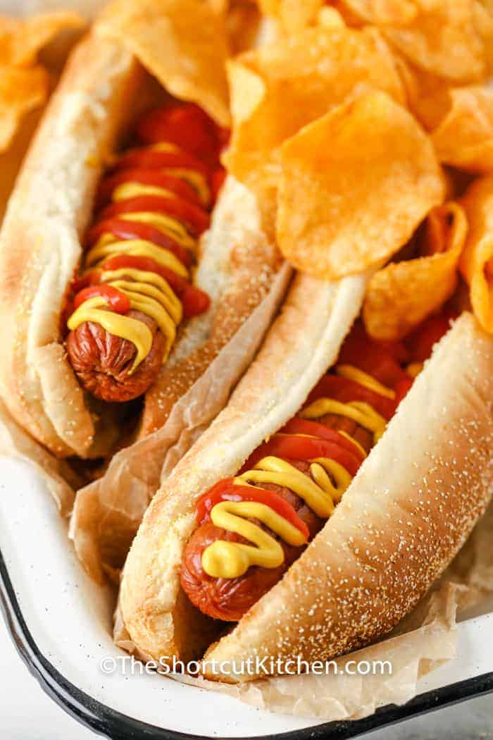 Air Fryer Hot Dogs - Dinners, Dishes, and Desserts