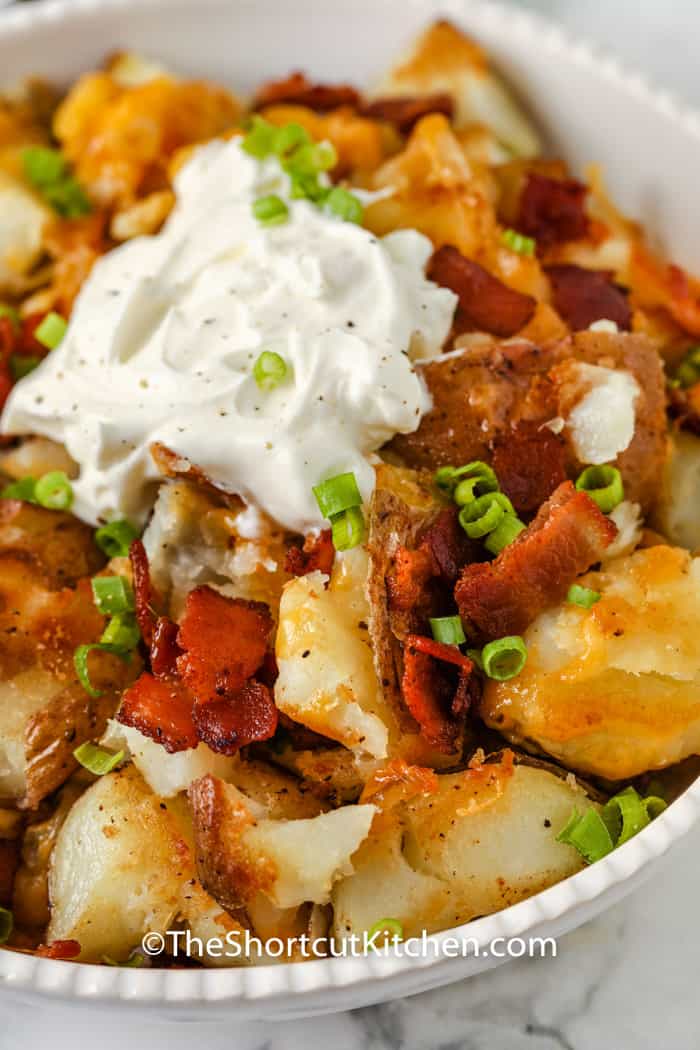 Crispy Smashed Loaded Potatoes