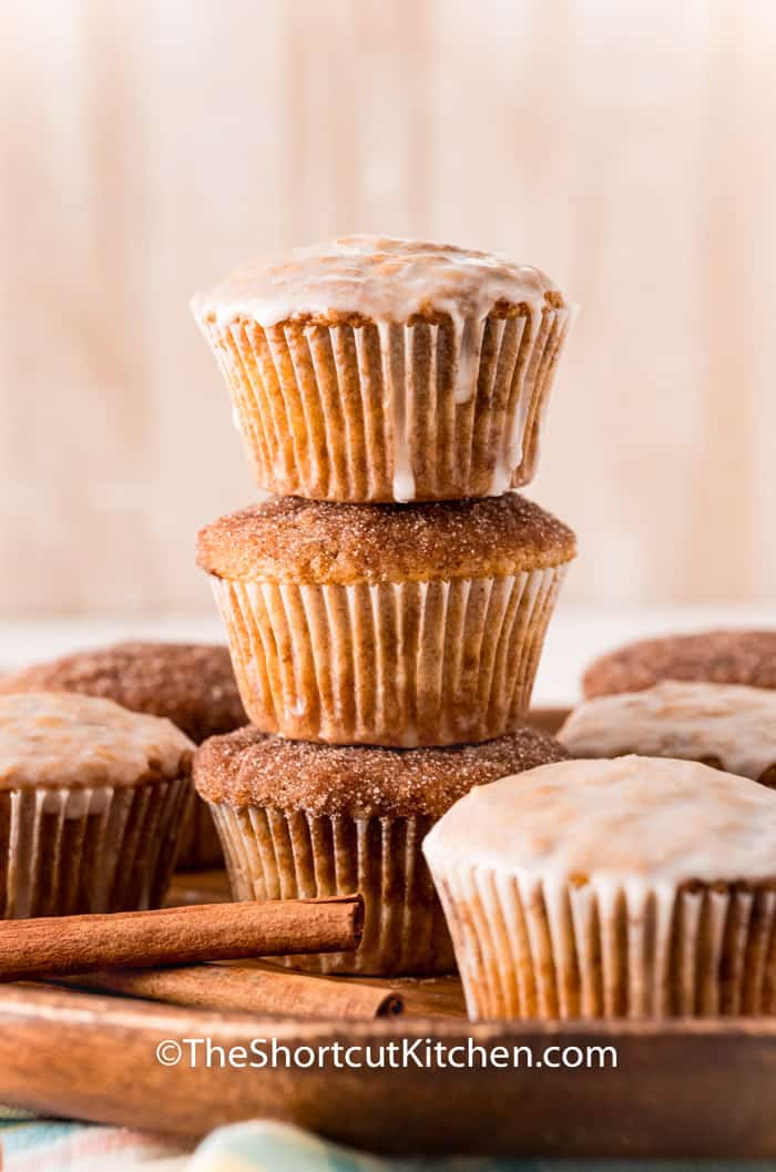 stacked Cinnamon Sugar Muffins