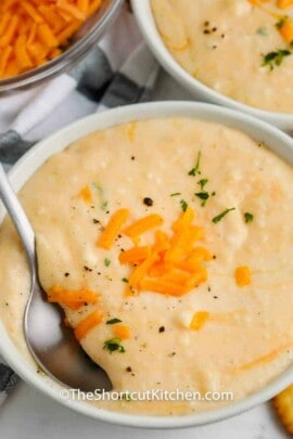 bowls of Creamy Potato Soup