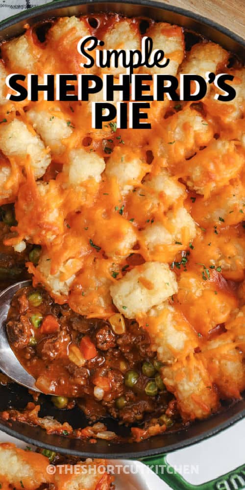 Shortcut Shepherd's Pie with a title