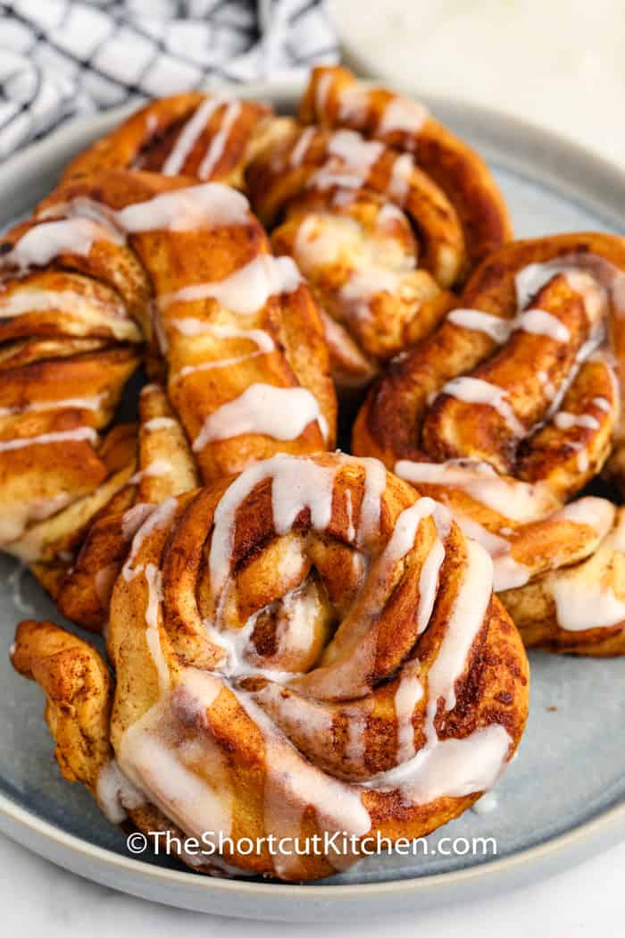 plated Air Fryer Cinnamon Twists