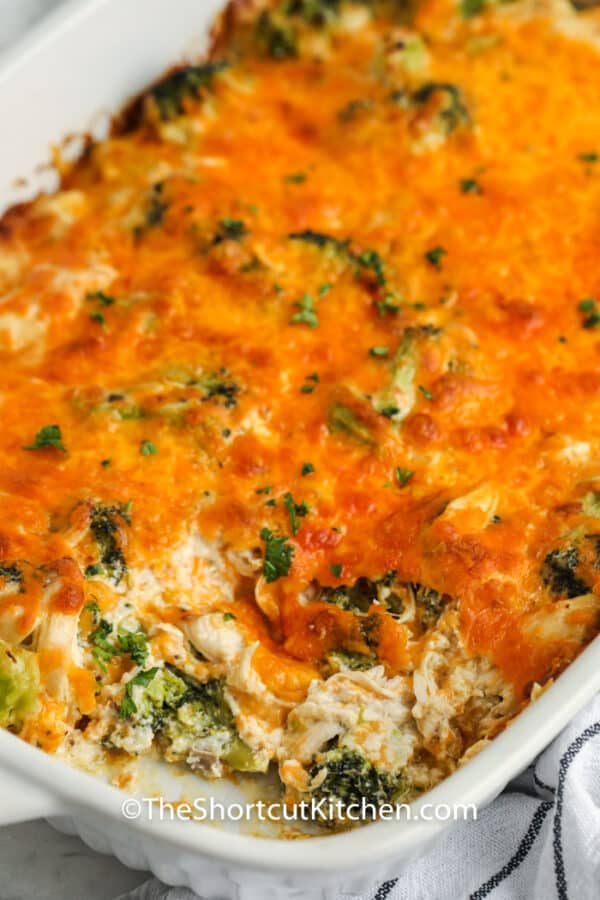 Cheesy Chicken Broccoli Casserole (30 Minute Meal!) - The Shortcut Kitchen