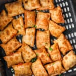 Air Fryer Pizza Rolls cooked in the air fryer