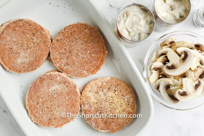 ingredients to make Mushroom Hamburger Steak And Gravy