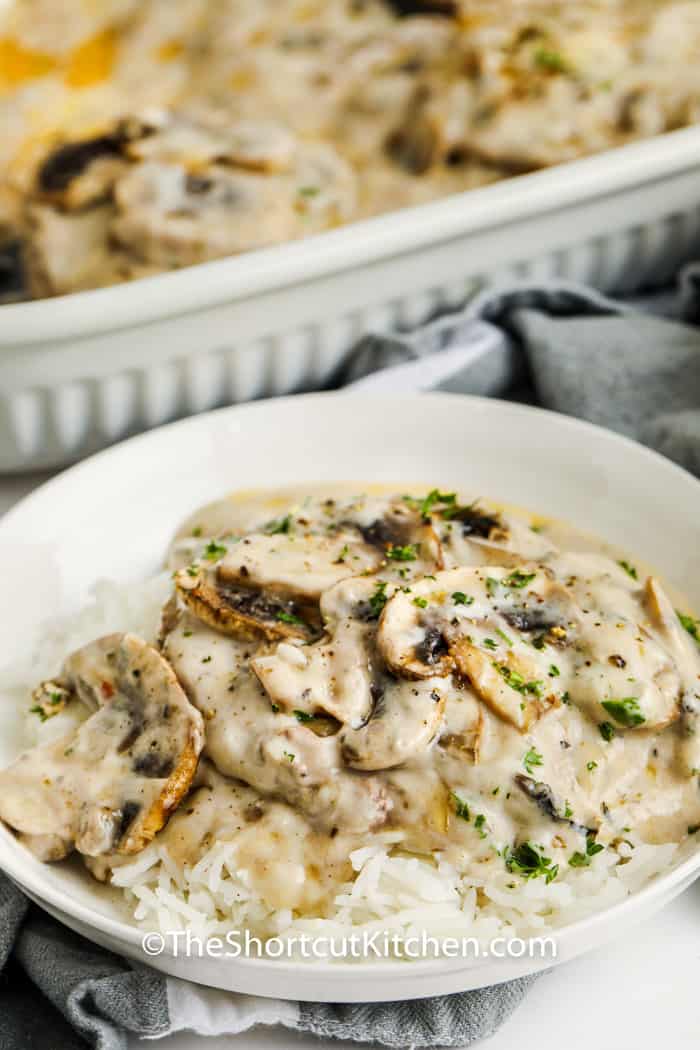 plated Mushroom Hamburger Steak And Gravy