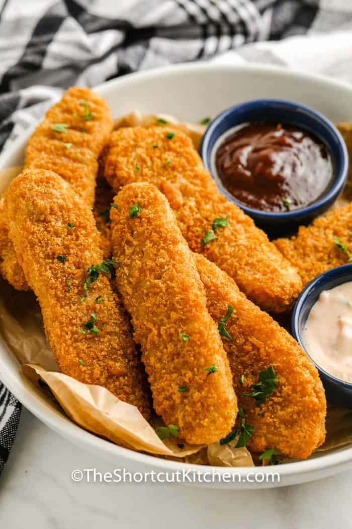 Frozen chicken fingers in air clearance fryer