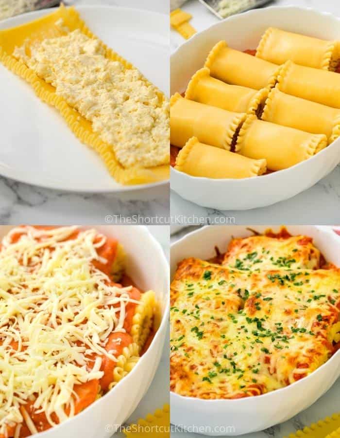 process of making 3 Cheese Lasagna Roll Ups Recipe