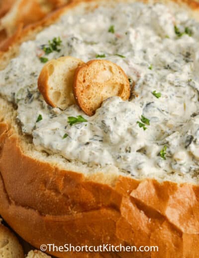 close up of the best Easy Spinach Dip