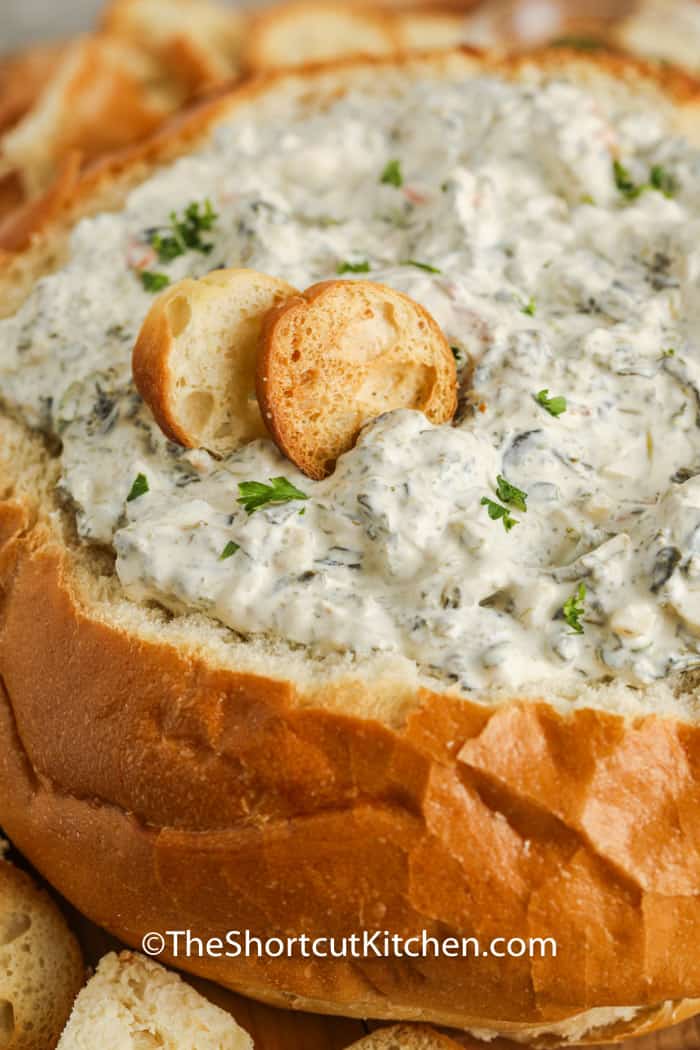 close up of the best Easy Spinach Dip