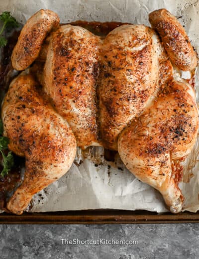 whole cooked chicken with seasoning