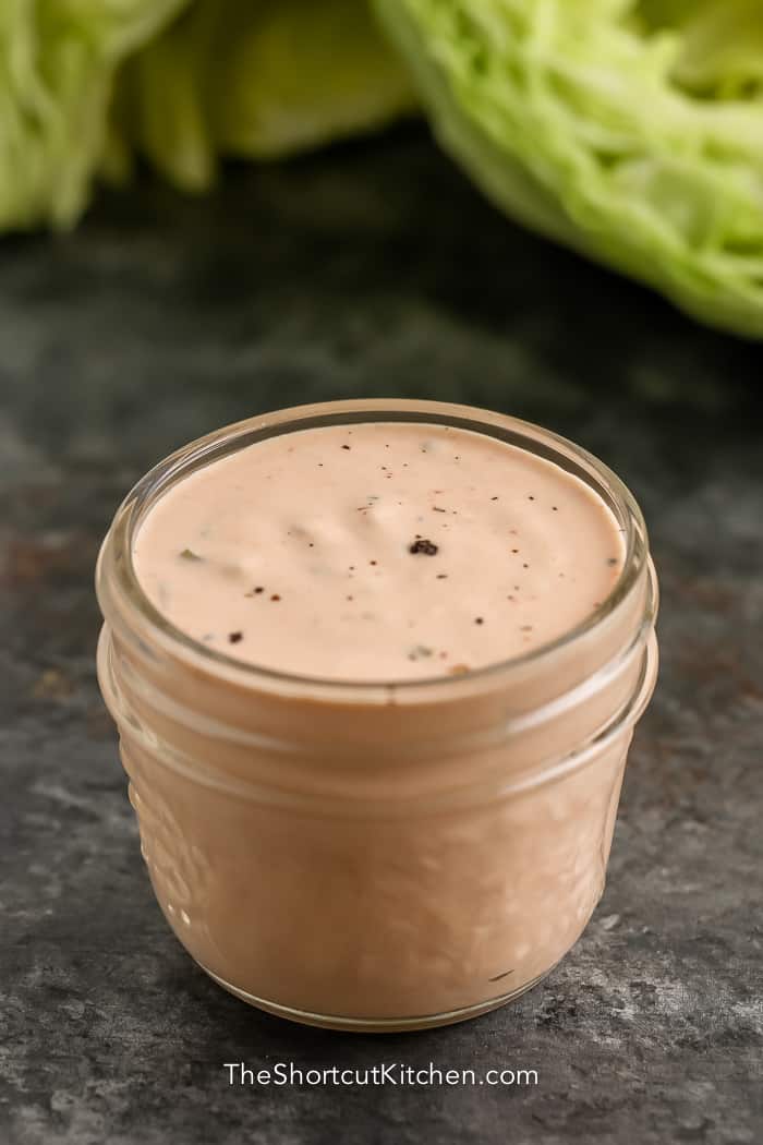 thousand island dressing in a jar