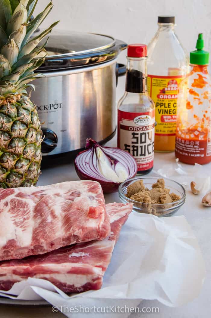 Sweet and spicy crock pot ribs ingredients