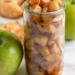 Homemade Apple Pie Filling in a jar