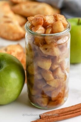 Homemade Apple Pie Filling in a jar