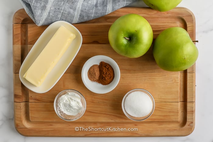 Ingredients assembled to make Homemade Apple Pie Filling