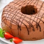 plated Cocoa Chiffon Cake