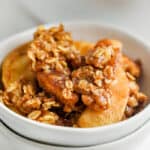 Crock Pot Apple Crisp in a bowl