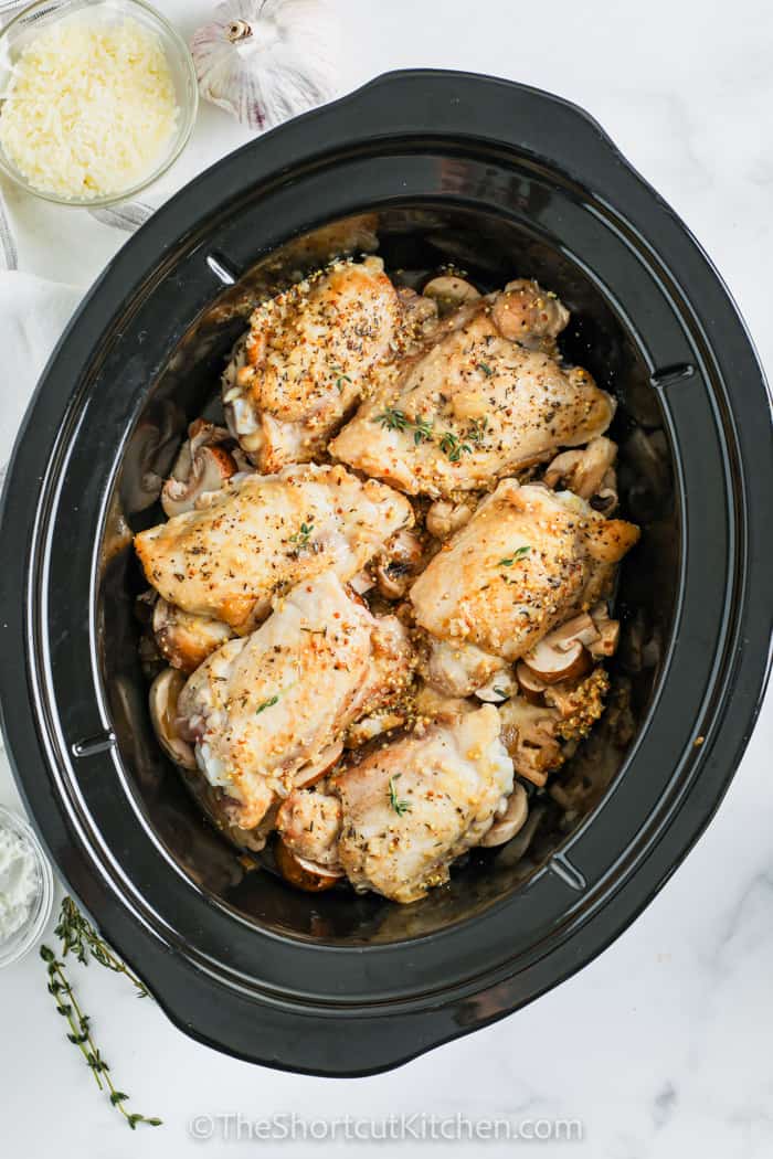 Creamy Crockpot Chicken Thighs With Mushrooms - The Shortcut ...