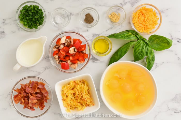 ingredients to make an Egg Frittata
