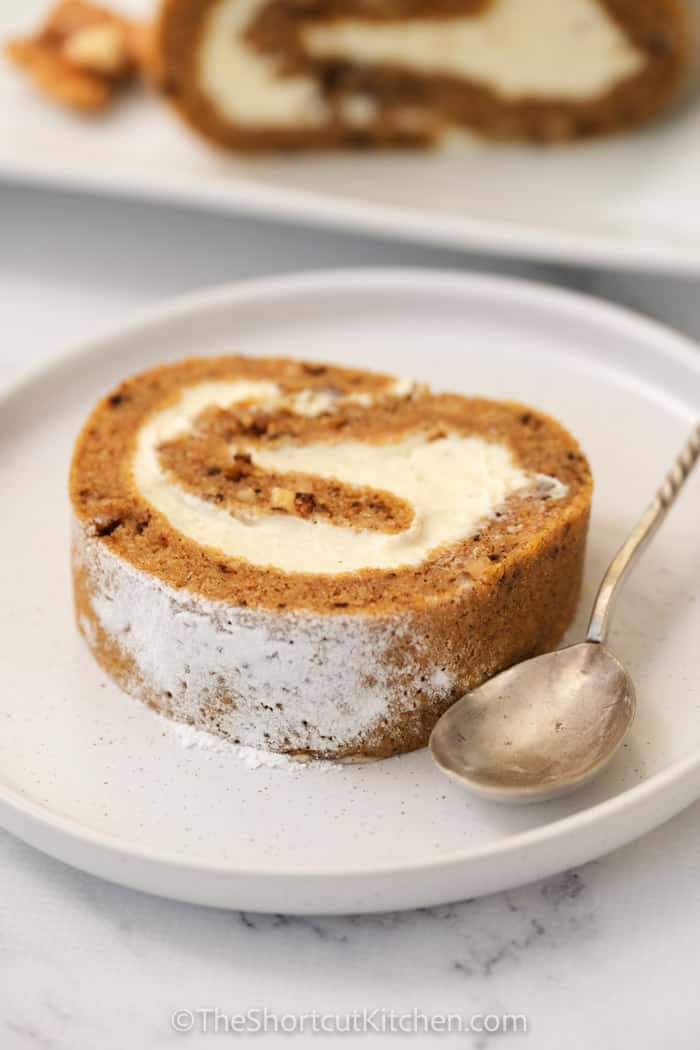 Pumpkin Roll on a plate