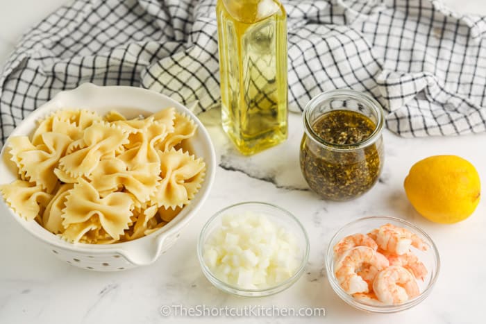 ingredients to make Shrimp Pesto Pasta