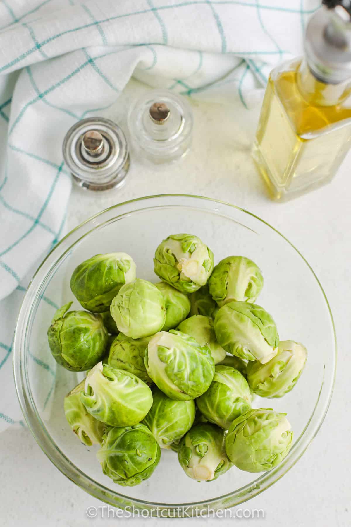 ingredients to make Air Fryer Brussel Sprouts Recipe