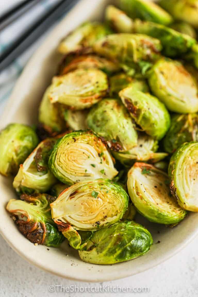 Air Fryer Brussel Sprouts Recipe (4 Ingredients!) The Shortcut Kitchen