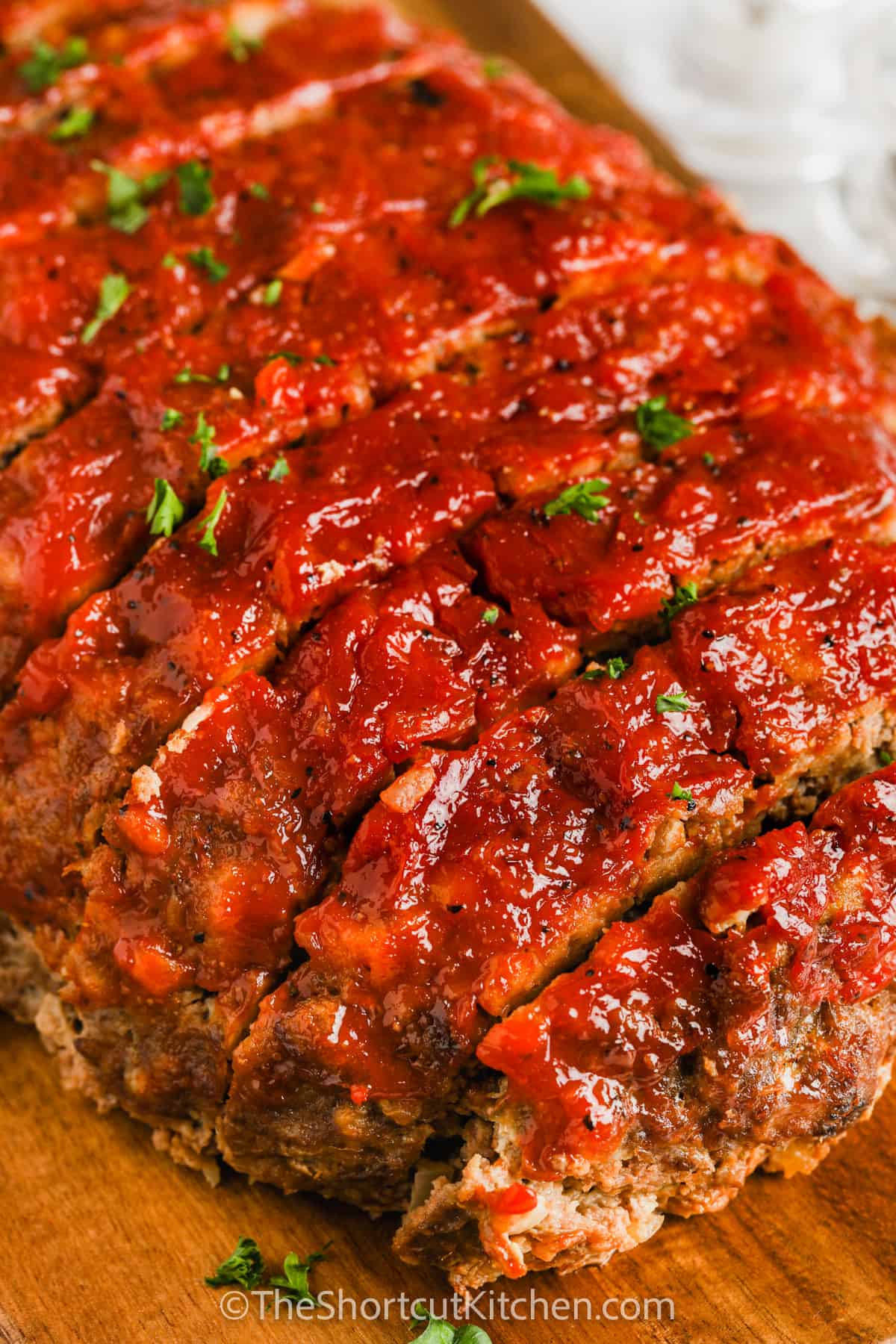 close up of Crockpot Meatloaf