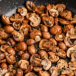 Sauteed Mushrooms in a pan