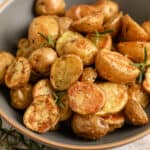 plated Rosemary Roasted Potatoes