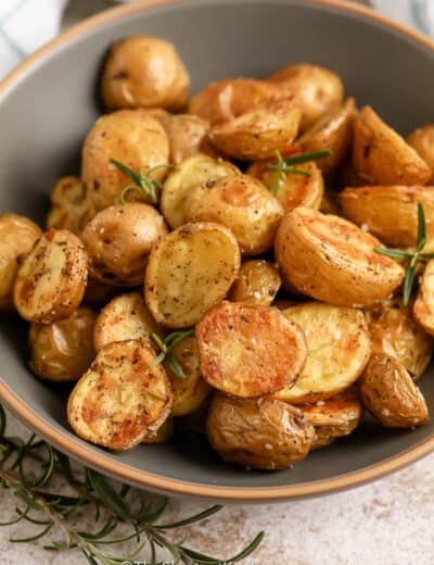 plated Rosemary Roasted Potatoes