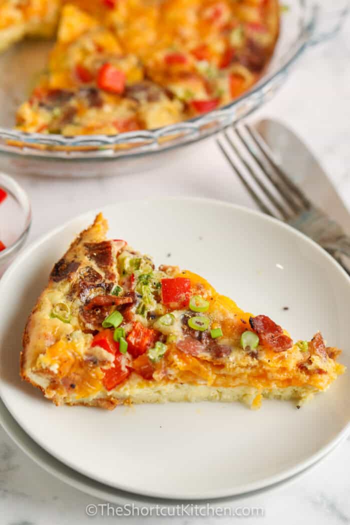 Crustless Bacon Quiche Recipe (With Bisquick Mix) - The Shortcut Kitchen