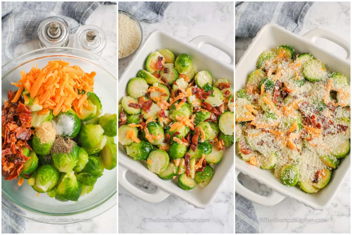 process to make brussel sprout casserole