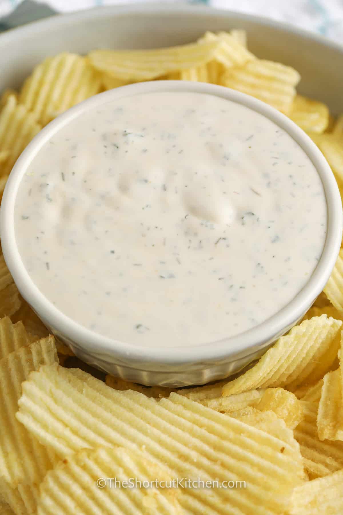 Homemade Chip Dip with chips