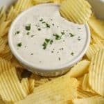 Chips dipped in Homemade Chip Dip