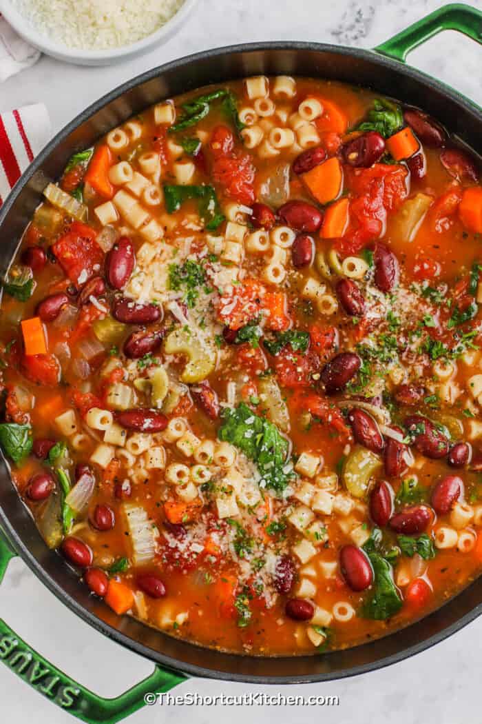 Minestrone Soup Recipe (A Vegetarian Recipe!) - The Shortcut Kitchen