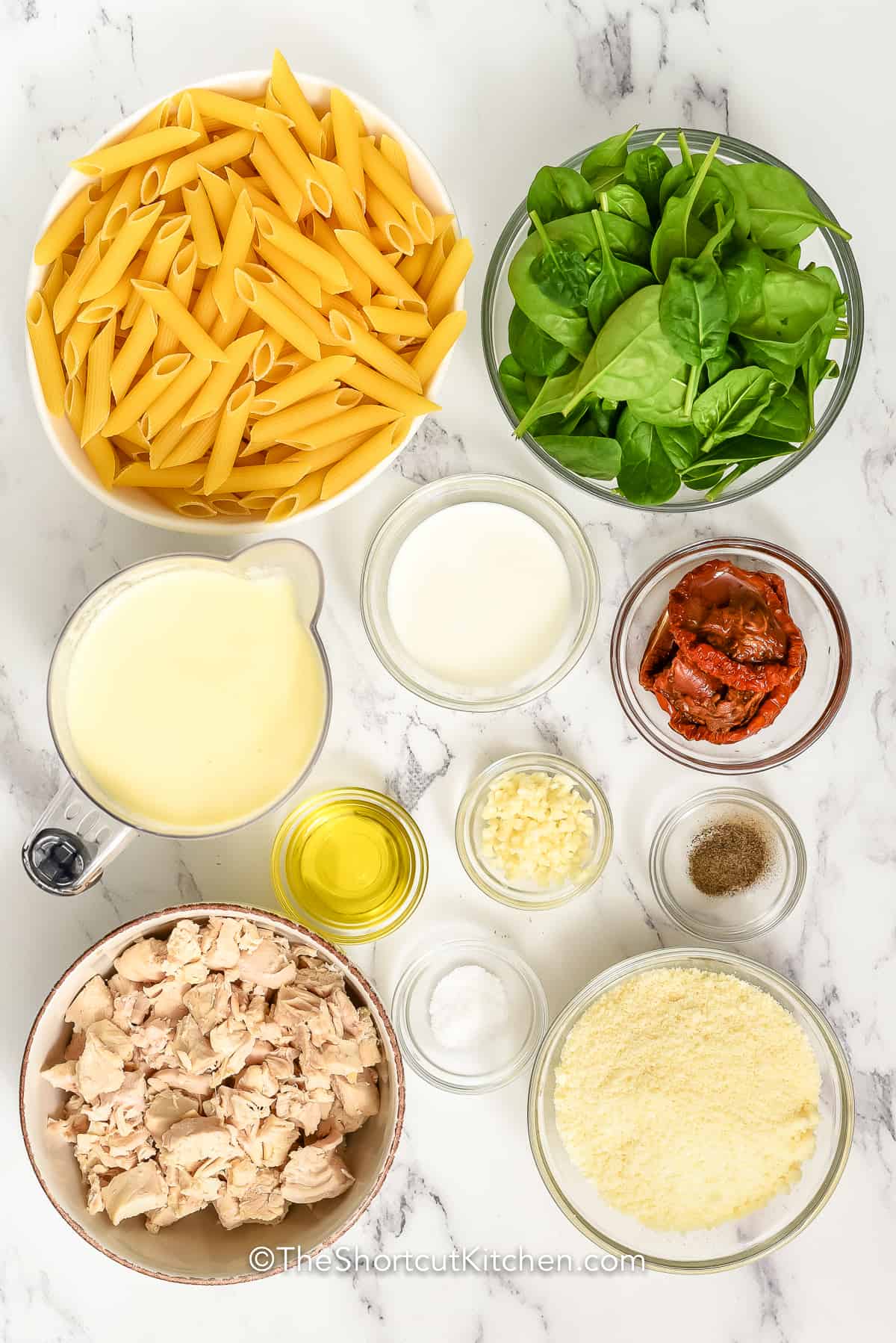 Tuscan Chicken Pasta ingredients