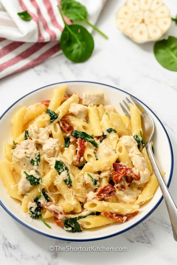 Tuscan Chicken Pasta (quick And Easy Recipe!) - The Shortcut Kitchen