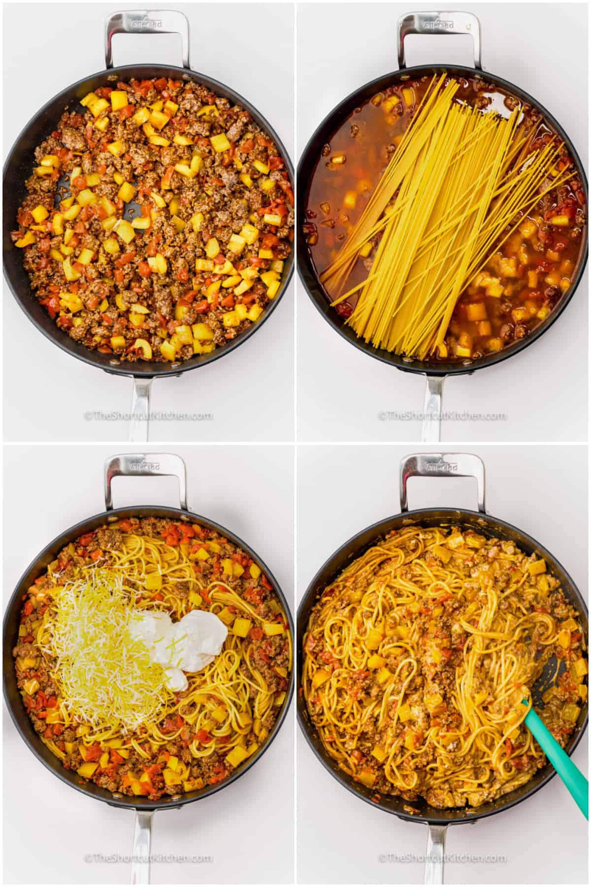 process to make this Taco Spaghetti Recipe