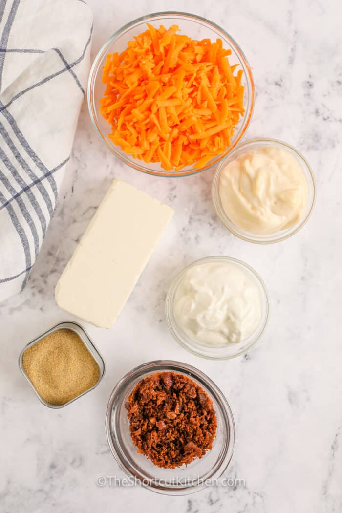 Bacon Cheddar Cream Cheese Dip (5 Min Recipe!) - The Shortcut Kitchen
