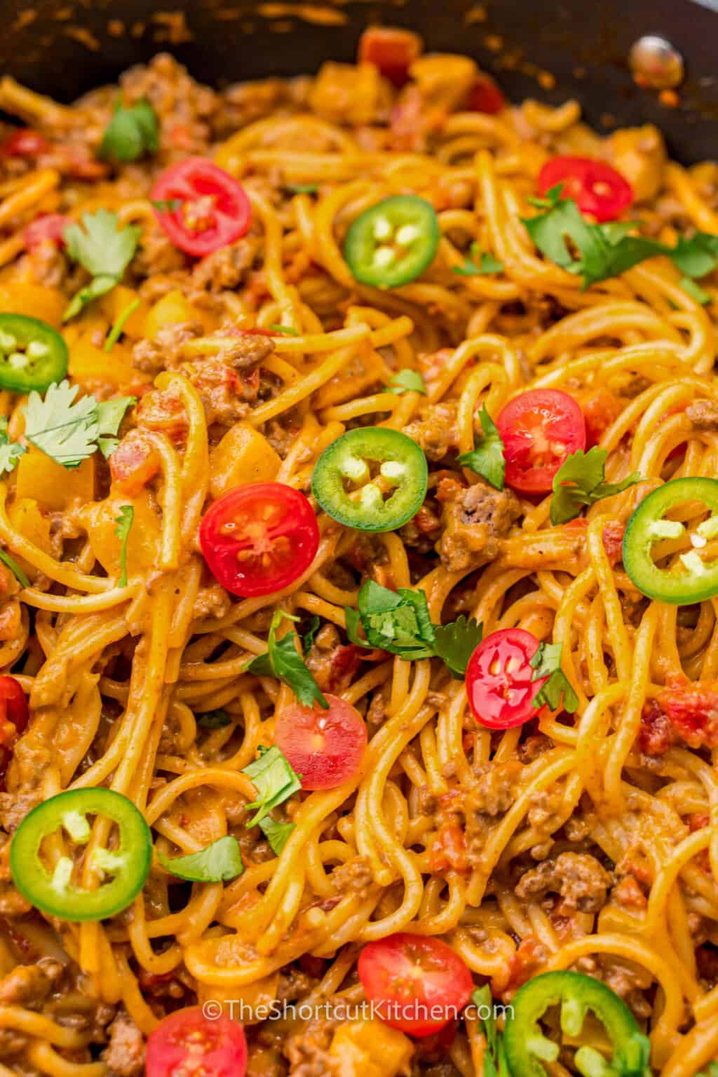 Taco Spaghetti Recipe (Easy 30 Minute Meal!) - The Shortcut Kitchen