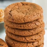 pile of Easy Chocolate Peanut Butter Cookies