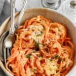 Sweet Potato Noodles in a serving dish