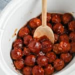 cooked Crock Pot Jelly Meatballs