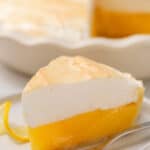 A slice of lemon meringue pie