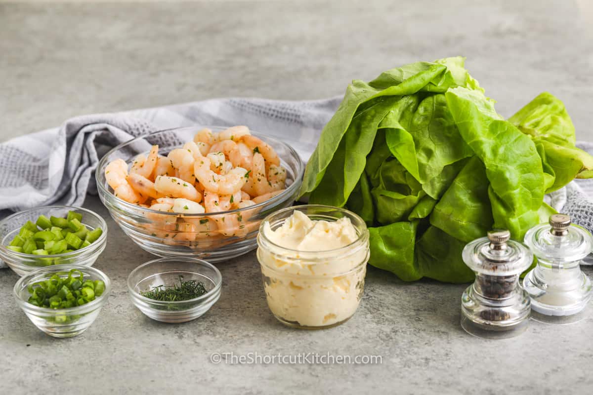 Ingredients to make Shrimp Salad