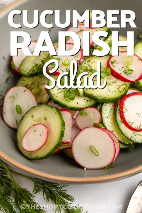 cucumber radish salad with text