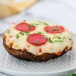 Pizza Mushrooms on a plate