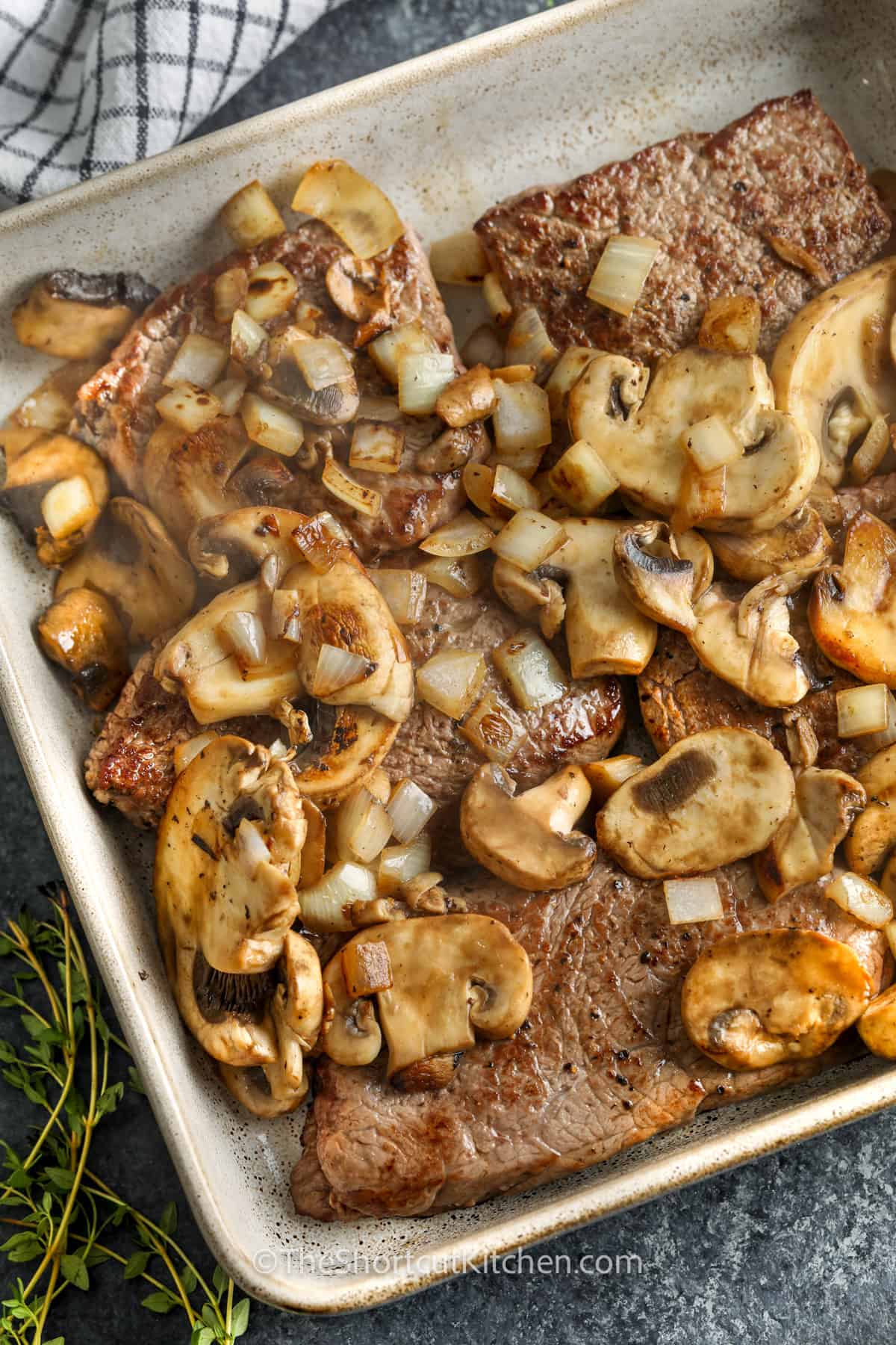 ingredients to make Braised Steak And Mushrooms